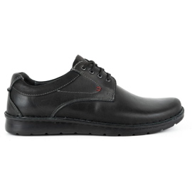 Kampol Chaussures décontractées en cuir pour hommes 13/27 visage noir le noir