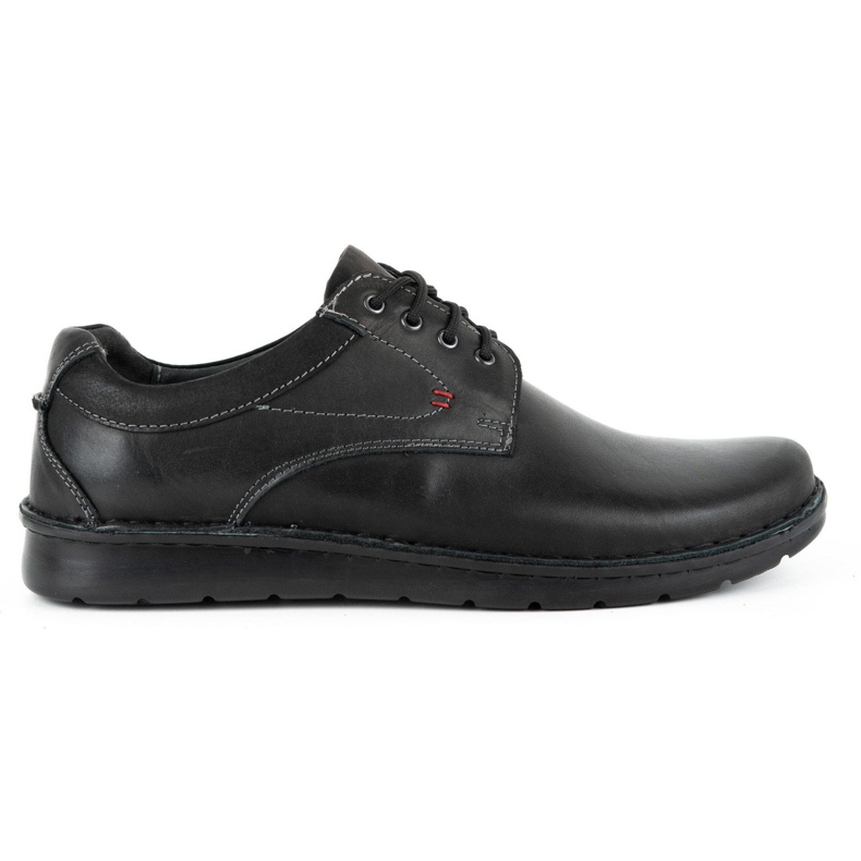 Kampol Chaussures décontractées en cuir pour hommes 13/27 visage noir le noir