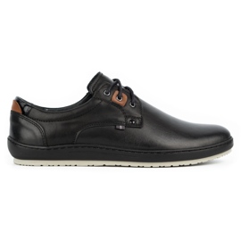 Kampol Chaussures décontractées en cuir pour hommes 24KAM noir le noir