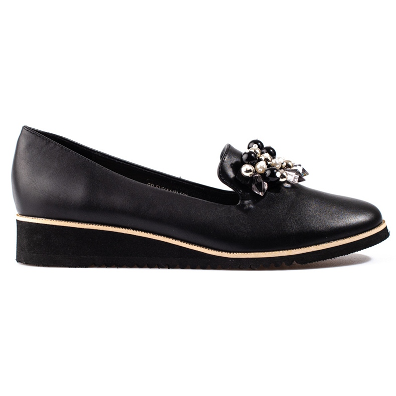 Goodin Chaussures pour femmes à la mode Shelovet en cuir écologique le noir Goodin Chaussures pour femmes à la mode Shelovet en cuir écologique le noir