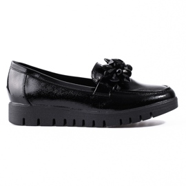 Goodin Mocassins noirs Shelovet pour femmes avec cristaux