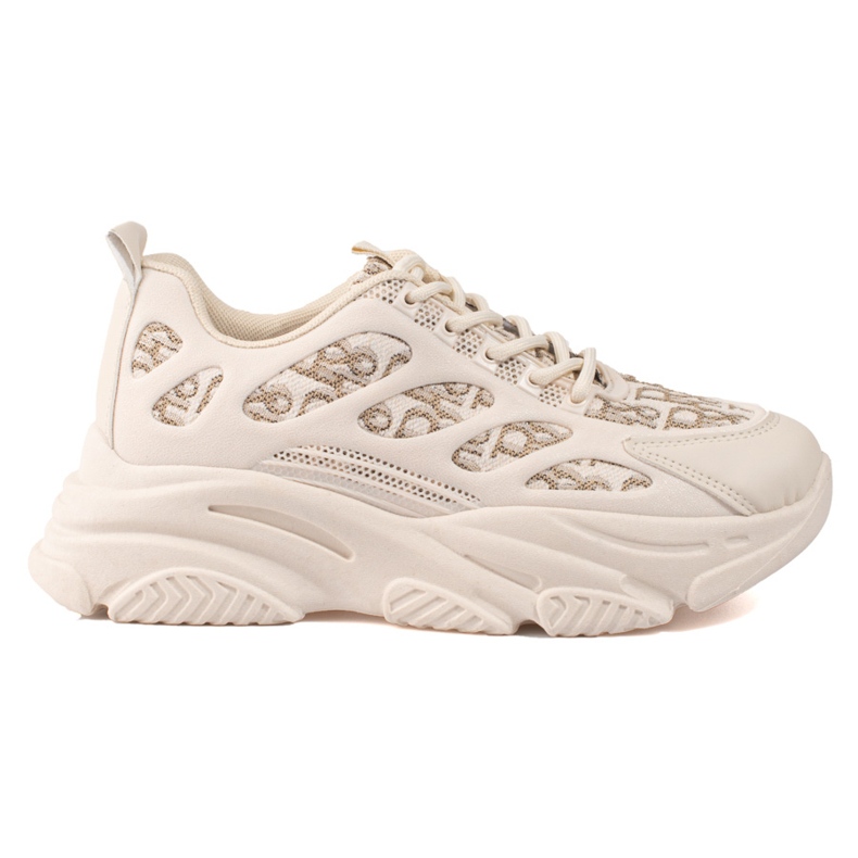 Baskets femme Shelovet sur semelle épaisse beige