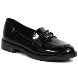 Mocassins laqués noirs pour femme Potocki SZ12020 le noir