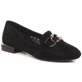 Chaussures femme en daim avec chaîne Sergio Leone MK739 noir