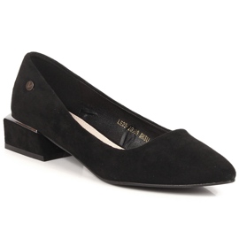 Escarpins daim pointus noirs femme Vinceza 20198