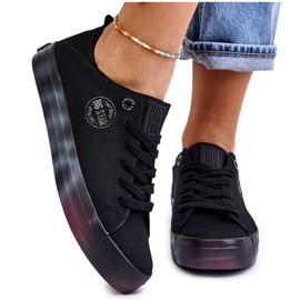Baskets Femme Avec Une Plateforme Colorée Big Star LL274239 Noir le noir