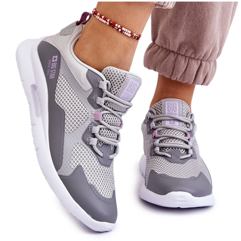 Chaussures de sport pour femmes Baskets Big Star LL274371 Gris