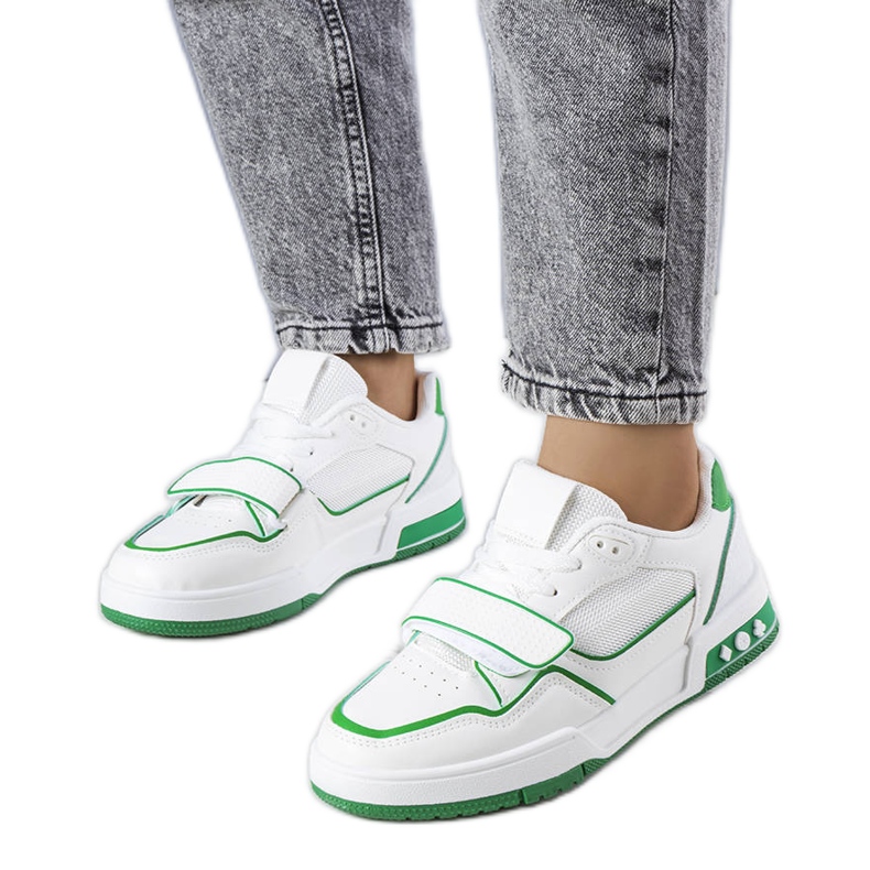 Baskets vertes femme Kadie blanche