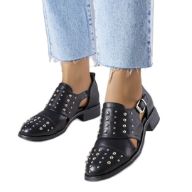 Chaussures à lacets noires Irene