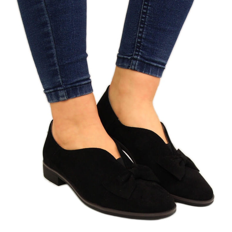 Chaussures femme avec un noeud noir Jezzi le noir