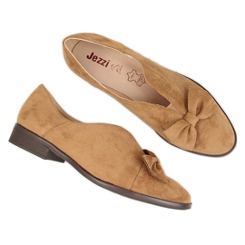 Chaussures femme à nœud beige Jezzi