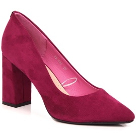 Escarpins pointus femme Sergio Leone PB216 en daim rose