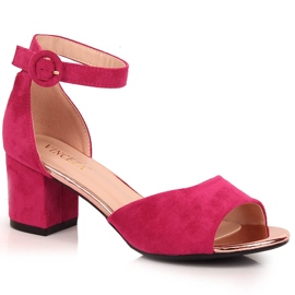 Sandales en daim fuchsia pour femmes Vinceza 20100 rose