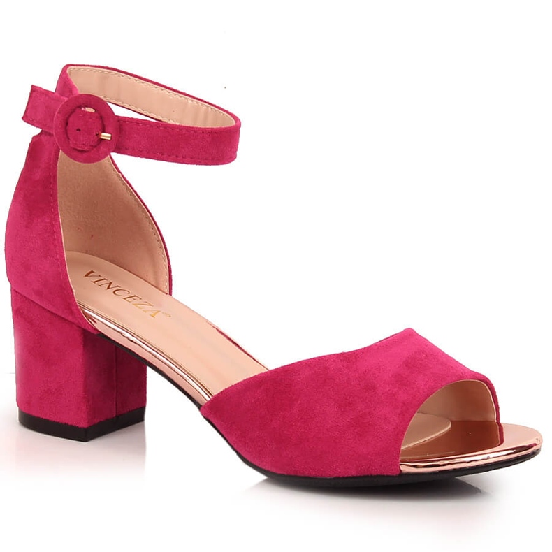 Sandales en daim fuchsia pour femmes Vinceza 20100 rose