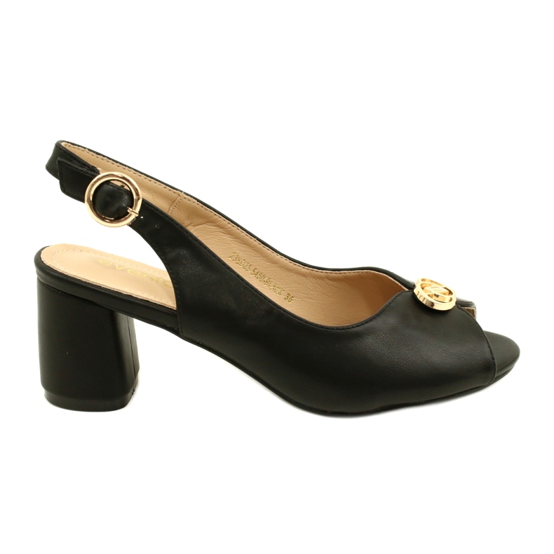 Evento Sandales féminines sur le poste avec décoration 23SD35-5480 noir le noir Evento Sandales féminines sur le poste avec décoration 23SD35-5480 noir le noir