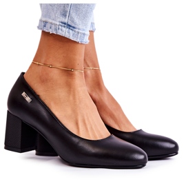 Escarpins en cuir On a Bar Sergio Leone PB178 Noir