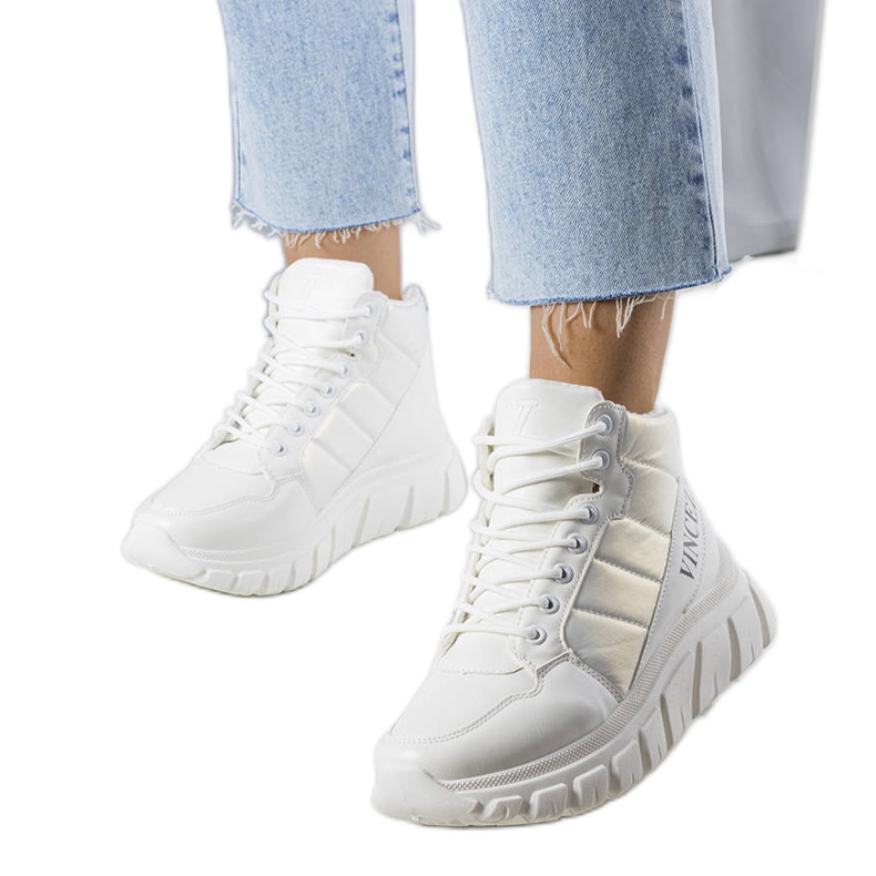 PA1 Bottes de neige isolées blanches Luz