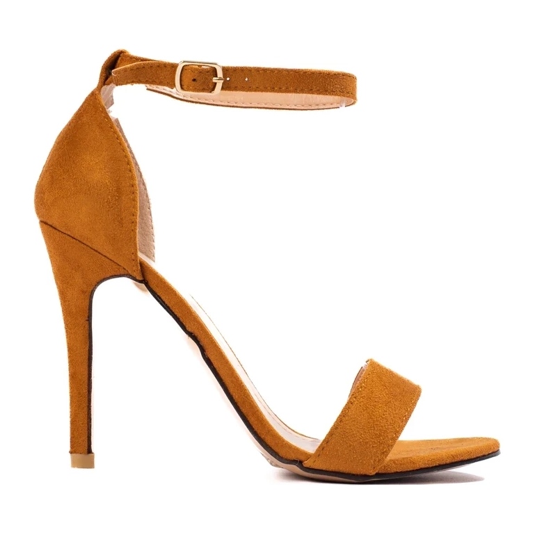 Sandales femme Shelovet moutarde sur épingle brun