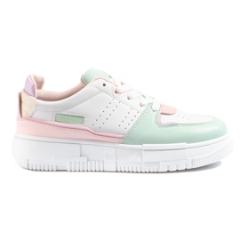 Baskets pastel femme Shelovet blanc multicolore