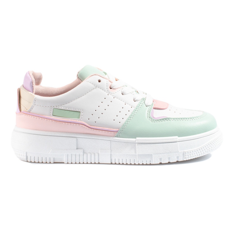 Baskets pastel femme Shelovet blanche multicolore Baskets pastel femme Shelovet blanche multicolore