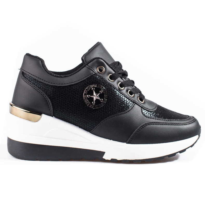 Baskets compensées femme Shelovet noires le noir Baskets compensées femme Shelovet noires le noir