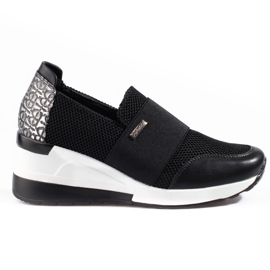W. Potocki Espadrilles compensées femme Potocki noires le noir