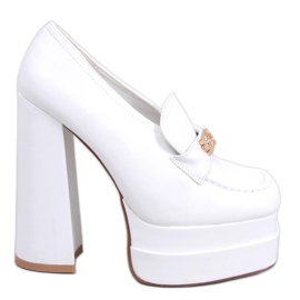 PA1 Ambra Mocassins à talons hauts Blanc