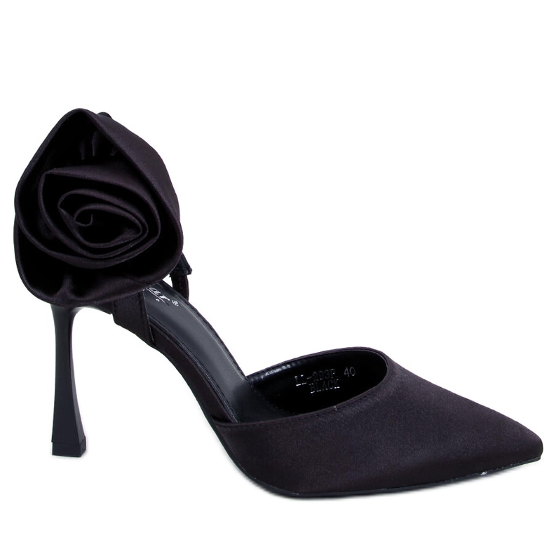 Seastar Épingles en satin avec une fleur Flores Black le noir