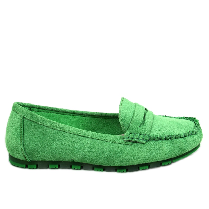 PA1 Anaya Mocassins femme en daim vert
