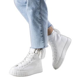 Bottines blanches avec sachet Willie
