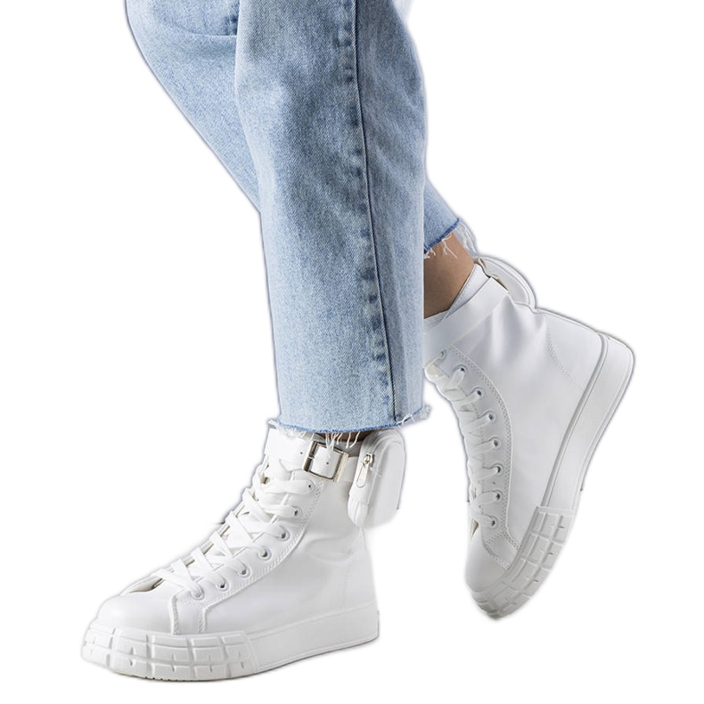 Bottines blanches avec sachet Willie