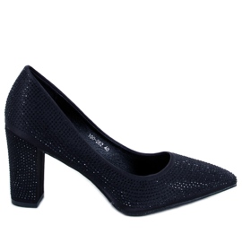 BM Marisa Escarpins noirs à talons hauts et perles