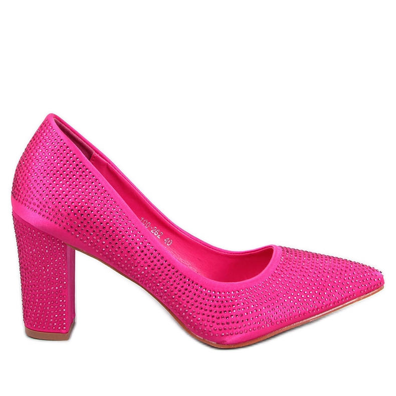 Escarpins à talons hauts avec pierres Marisa Fuchsia rose