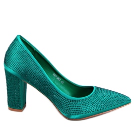 BM Marisa Green escarpins à talons hauts perlés vert