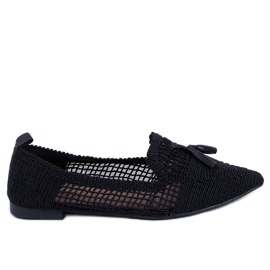 Monti Ballerines noires ajourées le noir