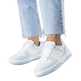 Baskets plateformes bleues Kristie blanc