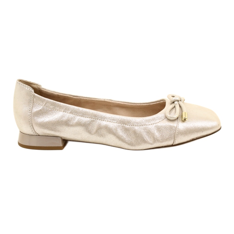Caprice Ballerinas Chaussures pour femmes avec un arc 9-22104-20 354 Taupe Sue.Met argent Caprice Ballerinas Chaussures pour femmes avec un arc 9-22104-20 354 Taupe Sue.Met argent