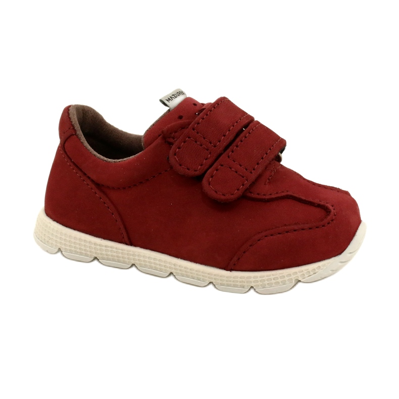 Chaussures pour enfants en cuir décontracté Mazurek 1362 Velcro rouge Chaussures pour enfants en cuir décontracté Mazurek 1362 Velcro rouge