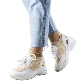 Baskets compensées beiges Ann