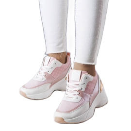 BM Baskets roses ornées du monogramme Lora