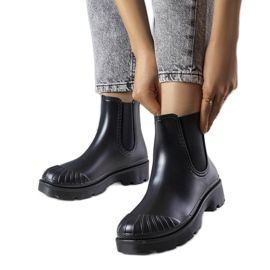 Bottes de pluie courtes noires Michele le noir