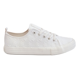 Baskets Brodées Big Star Femme LL274223 Blanc