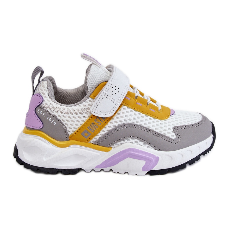 Chaussures Sport Enfant Avec Velcro Big Star JJ374257 Blanc et Jaune multicolore