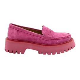 Mocassins en daim Filippo DP4586/23 FH Fuchsia rose