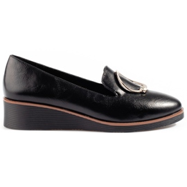 W. Potocki Chaussures compensées basses noires pour femmes de Potocki le noir