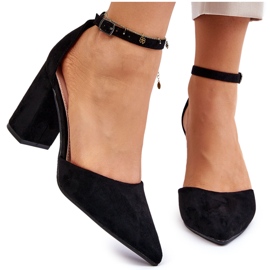 Escarpins à talons en daim noirs Lexie le noir