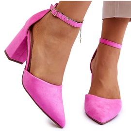 Escarpins à talons en daim roses Lexie