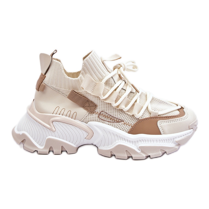 Baskets chaussettes à enfiler pour femmes Beige Keaton Baskets chaussettes à enfiler pour femmes Beige Keaton