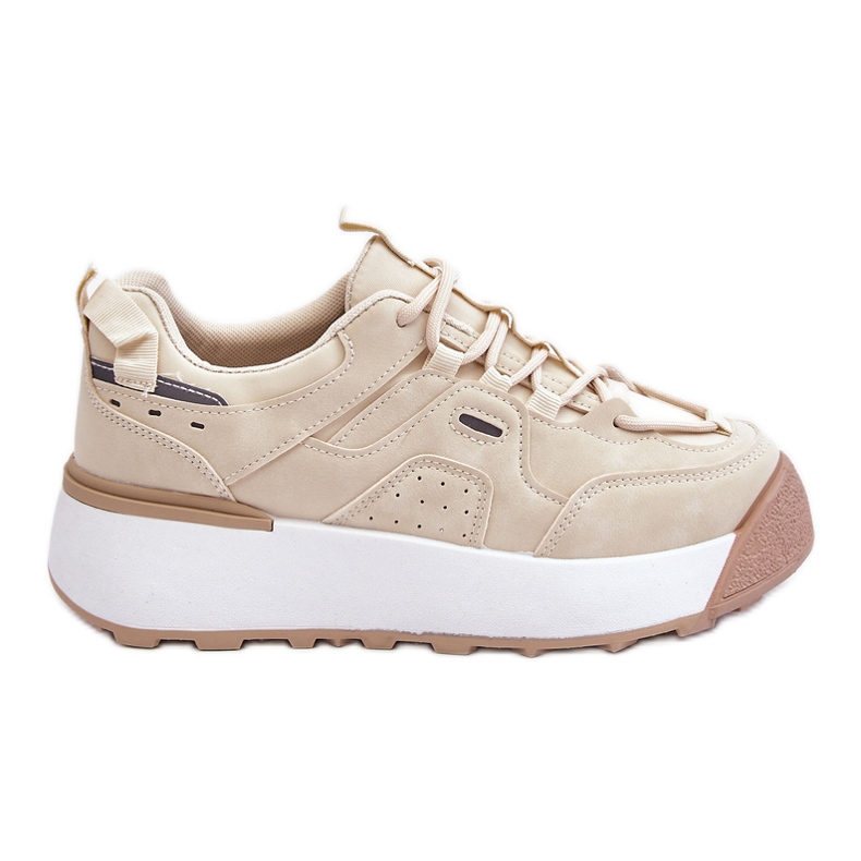PS1 Chaussures de Sport Plateforme Femme Beige Clair Dakari