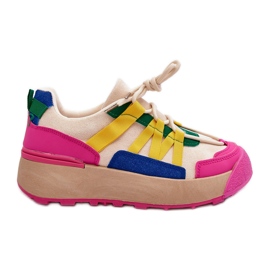 PS1 Chaussures de sport à plateforme en daim pour femmes Multicolore Rohan